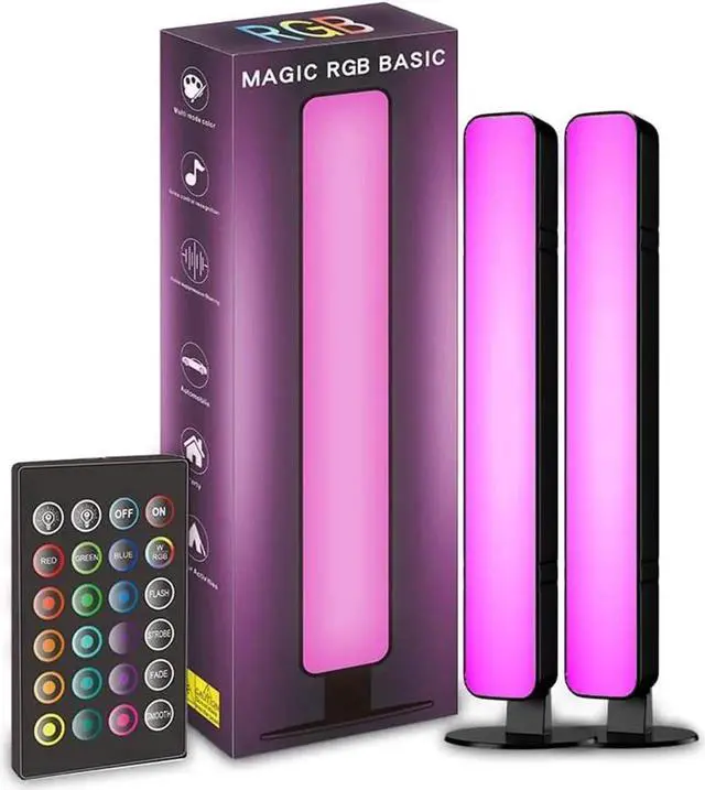 Main image of Smart LED Light Bar, RGB Smart LED Lamp with Multiple Lighting Effects, LED TV Backlight, Mood Light, Gaming Lights, Ambient Lighting, Smart Flow Light Bar for PC, TV, Room (with 24 keys Remote)