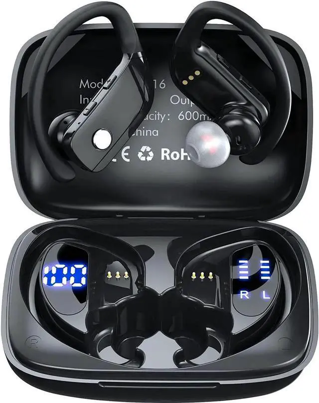 Main image of Ture Wireless Earbuds, TWS Bluetooth Headphones 48Hrs Play Back Sports Earphones with LED Display Built in Mic Deep Bass Stereo in Ear Waterproof Headset for Workout Gaming Running