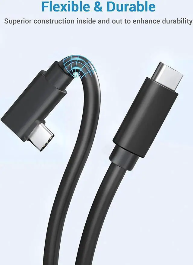 Alt view image 5 of 7 - USB C to USB C VR Link Cable 16ft(5m) for Oculus Quest 2 / Quest 1 USB C to C with E-Mark Chip USB 3.2 Gen 1 5Gbps ,High Speed Data Transfer & Fast Charging Compatible with Oculus Quest 2 VR Headset