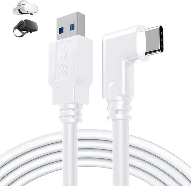 Main image of for Oculus Quest 2 Link Cable 16ft(5M), USB Type C to A, USB 3.2 Gen1 5Gbps/3A, Oculus Link Cable, Oculus Link, Oculus Cable with High Speed Data Transfer & Fast Charging (White, 5m/16ft)