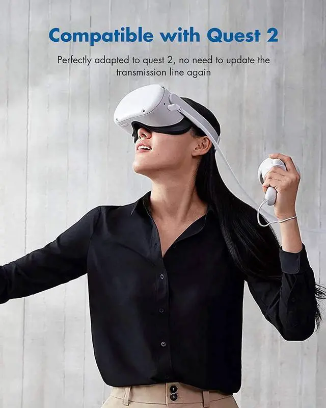 Alt view image 3 of 7 - for Oculus Quest 2 Link Cable 16ft(5M), USB Type C to A, USB 3.2 Gen1 5Gbps/3A, Oculus Link Cable, Oculus Link, Oculus Cable with High Speed Data Transfer & Fast Charging (White, 5m/16ft)