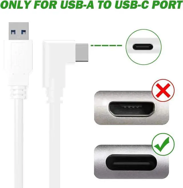 Alt view image 7 of 7 - for Oculus Quest 2 Link Cable 16ft(5M), USB Type C to A, USB 3.2 Gen1 5Gbps/3A, Oculus Link Cable, Oculus Link, Oculus Cable with High Speed Data Transfer & Fast Charging (White, 5m/16ft)