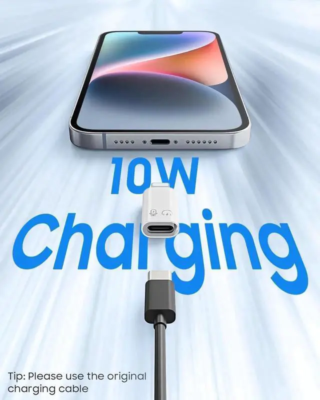 Alt view image 7 of 7 - USB C Female to Lightning Male Adapter Lightning Male to USB-A Female OTG Adapter Connector for iPhone 14/13/12/11 Pro Max/iPad/iPod/AirPods Support 10W Fast Charging/Data Transfer/Audio