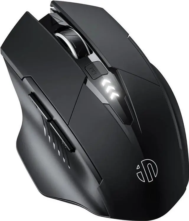 Main image of 2.4G RF Wireless Mouse Rechargeable, [Battery Level Visible], Silent Click Mouse USB 2.4G Cordless Wireless Mice for Laptop PC Computer Tablets, 6 Buttons, 1600DPI 3 Adjustment Levels, Black