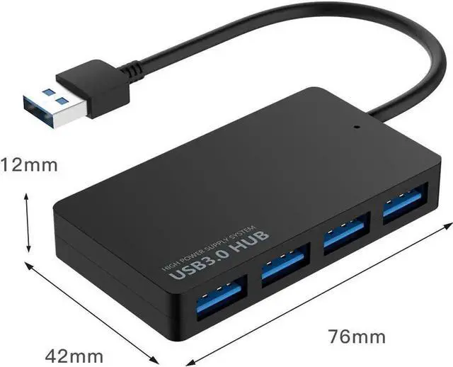 Main image of USB 3.0 4-Port USB Hub Splitter Adapter 5Gbps for Laptop Computer PC Super Speed USB Hub for Laptop PC Computer Accessories