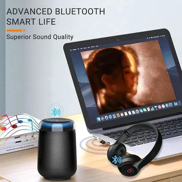 Alt view image 6 of 7 - USB Bluetooth 5.3 Adapter for PC Receiver - Plug & Play Bluetooth 5.3 EDR Dongle Transmitter for Computer Desktop Transfer for Laptop Bluetooth Headset Speaker Keyboard Mouse Windows11/10/8.1