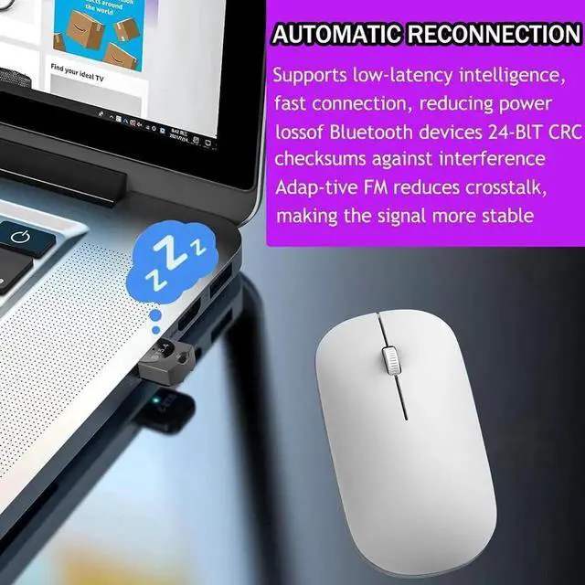 Alt view image 5 of 7 - Bluetooth 5.4 Adapter for PC, Bluetooth 5.4 EDR USB Bluetooth Adapter, Bluetooth Wireless Transmitter for Laptop, Headphones, Keyboard, Mouse, Bluetooth Stereo, Plug and Play, Windows 11/10/8.1