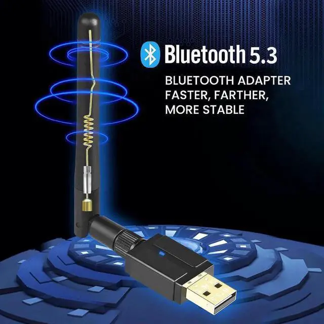 Alt view image 6 of 7 - Bluetooth Adapter for PC, USB Bluetooth 5.3 Adapter, Long Range 328FT/100M Bluetooth Dongle, Driver Free BT5.3 Adapter Compatible with Computer Windows 11/10/8.1, For Bluetooth Keyboard Mouse Printer