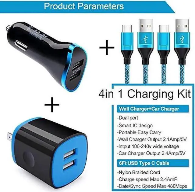 Alt view image 3 of 7 - USB C Car Charger for Google Pixel 7a/7/7 Pro 6/6 Pro/6a 5/5a 4/4a/4xl 3/3a/3xl 2/2xl XL, Samsung Galaxy S23 S22 S21 S20 A10e A14 5G, Car Charger Adapter Wall Charging Block Type C Fast Charging Cable