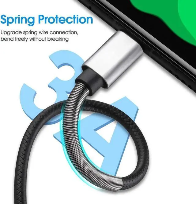 Alt view image 4 of 7 - USB C to USB C Cable10Ft 2Pack Usbc to Usbc Charging Cable Cord 60W/3A Fast ChargerType C to USB Adapter for Galaxy S22/S22+ S21/S21+ Ultra 5G S20/S20+ Ultra 5G Note 20/10 Pixel Switch