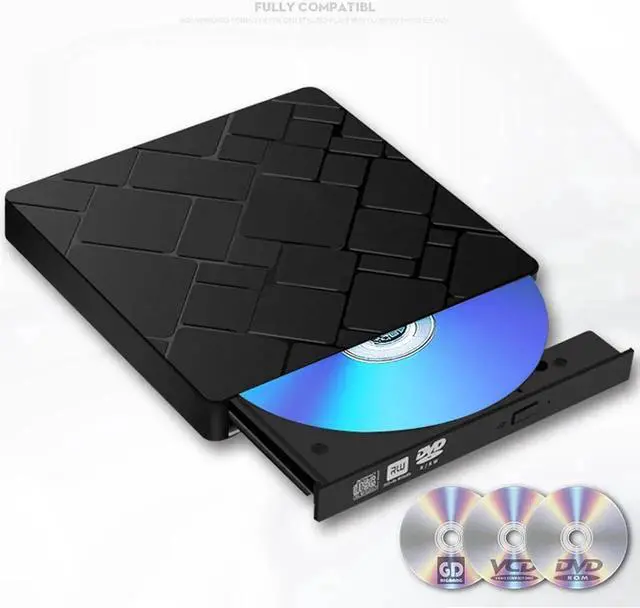 Alt view image 6 of 7 - [New Arrival] External DVD Drive for Laptop, Portable High-Speed USB-C&USB 3.0 CD Burner/DVD Reader Writer for PC Desktops, Compatible with Windows/Mac OSX/Linux