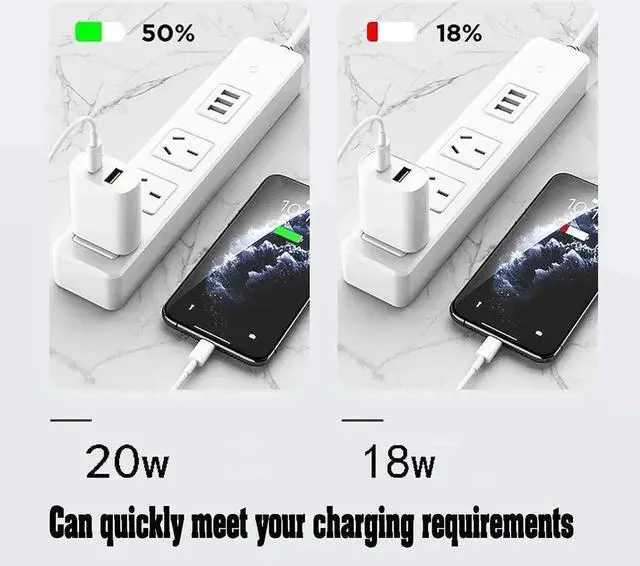 Alt view image 4 of 7 - 3 Pack USB C Charger Block, Dual Port Type C Wall Charger Fast Charging Power Adapter Cube for iPhone 14/14 Pro/14 Pro Max/14 Plus/13/12/11, XS/XR/X, iPad, Samsung, More