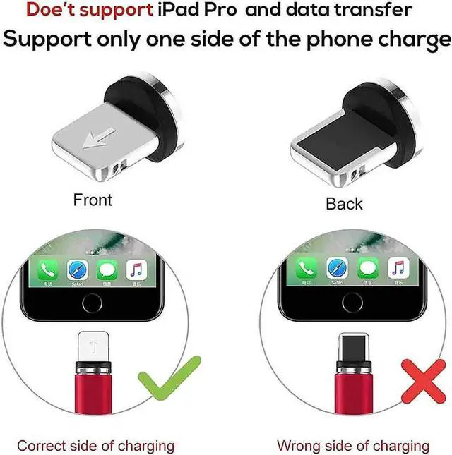 Alt view image 4 of 7 - 6.6ft 90 Degree Magnetic 3 in 1 Charging Cable USB Charger Cable Micro USB/Type C/L Connectors Magnetic Led Indicator for All Cell Phones Universa Charger Cable Multiple Charger Cable (Black)