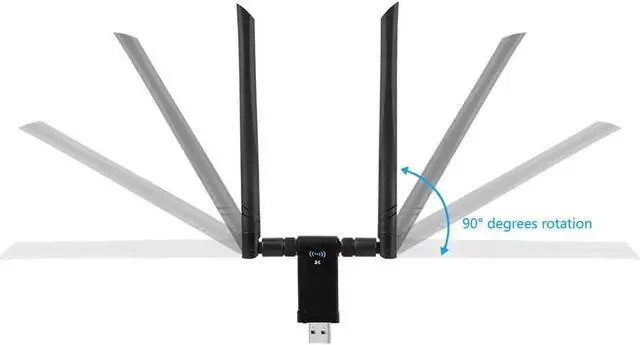 Main image of USB WiFi Adapter for PC, AC1200Mbps USB 3.0 Dual Band WiFi Adapter for Desktop PC with Dual 5dBi Antennas, Supports Win11/10/8.1/8/7/XP, Mac OS 10.9-10.15