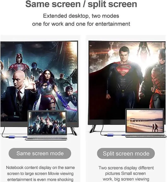 Alt view image 5 of 7 - USB to HDMI Adapter USB 3.0/2.0 to HDMI Cable Multi-Display Video Converter- PC Laptop Windows 7 8 10 Desktop Laptop PC Monitor Projector HDTV.[Not Support Chromebook]