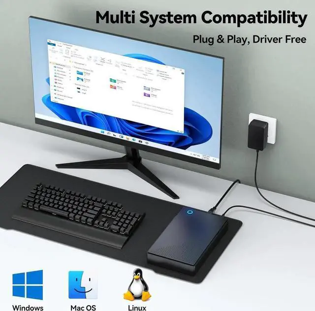 Main image of AUTYUE 3.5 Hard Drive Enclosure, External 3.5 2.5 inch SSD HDD Enclosure Hard Drive Adapter, USB 3.0 SATA Reader up to 18TB Hard Drive Case Data Recovery Kit Support UASP with 12V 2A Power Adapter