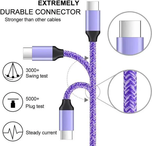 Alt view image 3 of 6 - Type C Charger Fast Charger Block Wall Plug Android USB C Cord C Charger Cable Fast Charging for Samsung Galaxy S23 S22 S21 Ultra/S21 Plus/S21/S20/S20 FE/S10/S9/A10e/A32/A71/Note 20 10 9,Moto G8/G7