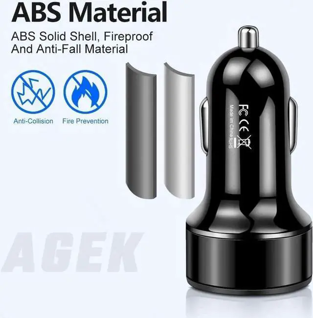 Alt view image 7 of 7 - Car Charger USB C Car Adapter 4 Port USB Car Charger with Voltage Display PD 3.0 & QC 3.0 Car Phone Charger Cigarette Lighter USB Charger Adapter Fast Charging for iPhone iPad & Phone Tablets