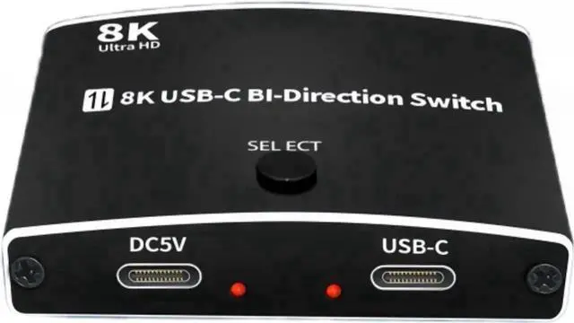 Main image of USB C Switch Bi-Direction 2 in 1 or 1 in 2 KVM Switcher, 8K@60Hz Video / 10Gbps Data Transfer Compatible with Thunderbolt Type C Device