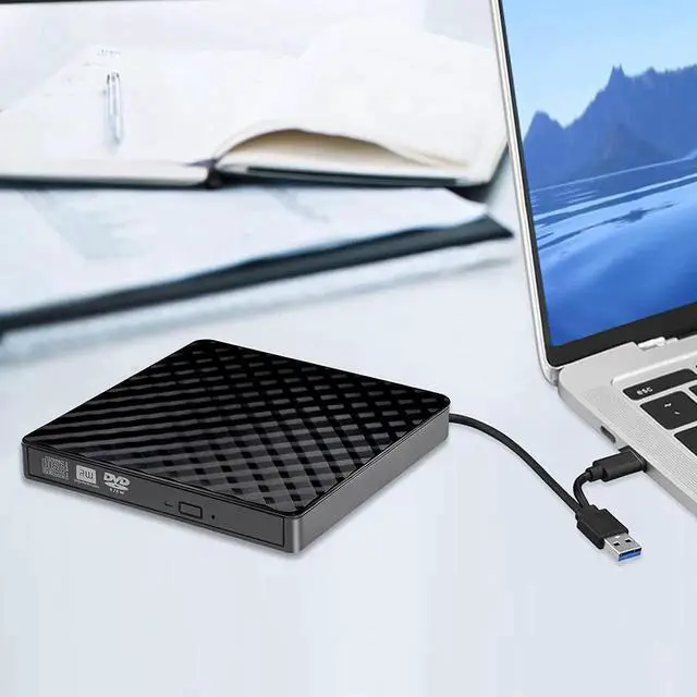 Alt view image 5 of 7 - External CD DVD Drive, USB 3.0 Type-C CD DVD +/-RW Optical Drive USB C Burner Slim CD/DVD ROM Rewriter Writer Reader Portable for PC Laptop Desktop MacBook Mac Windows 7/8.1/10 Linux OS Mac