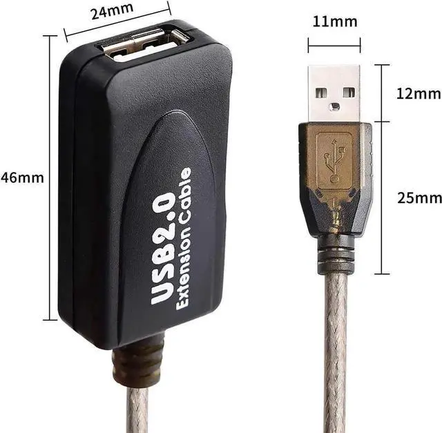 Alt view image 3 of 7 - 30FT USB Extension Cable, GGMTY USB 2.0 Type A Male to A Female Active Repeater Extension Cable 30ft, High Speed 480 Mbps