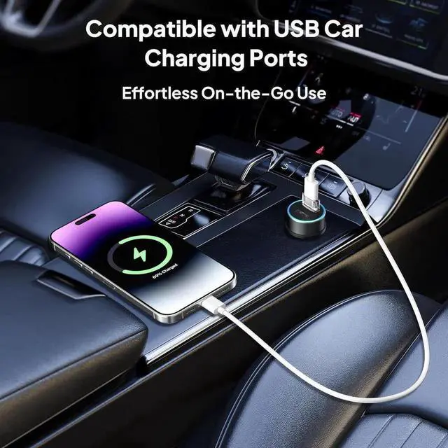 Alt view image 2 of 7 - USB to USB C Adapter 4 Pack Transparent Type-C Female to A Male Car Charger Converter for New iPhone 16 Pro Max Plus 15 14 13 Apple Watch 10 9 8 Airpods iPad Air 5 Mini 6 7 S24 Ultra