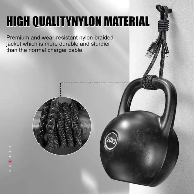 Alt view image 6 of 7 - 6.6FT / 2M Magnetic Charging Cable, 2 Pack Nylon Braided USB 3.A Fast Charging Cord with LED Light, Universal 3 in 1 Magnet Phone Charger Compatible with Micro USB, Type C Devices -6.6ft