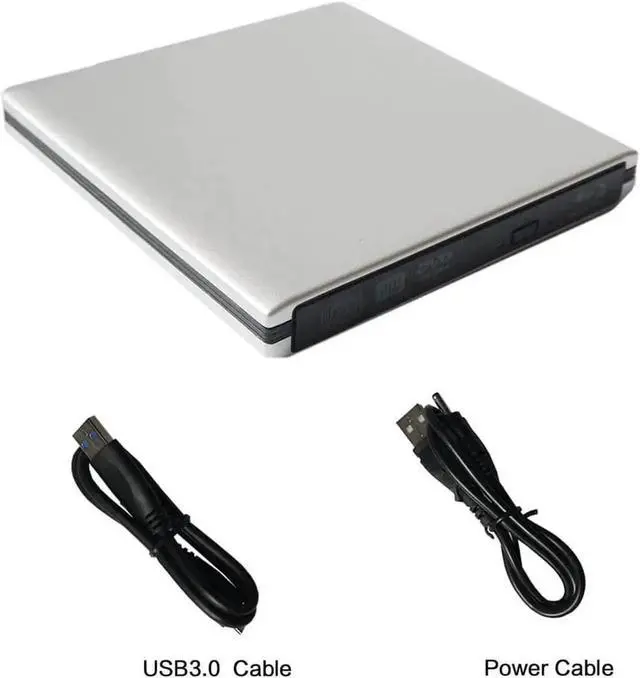 Alt view image 2 of 7 - Aluminum External 3D Blu Ray CD DVD Optical Drive, USB 3.0 Type-C Blu-ray CD/DVD+/-RW Burner Player Writer Reader Rewriter, External CD/DVD Drive for Laptop Desktop with Windows XP/7/8/10 Mac OS