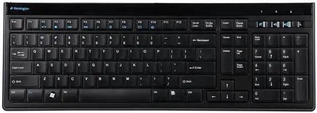 Alt view image 2 of 4 - Ken-sing-ton K72357US Slim Type USB Keyboard Compatible with PC or Mac (Black)