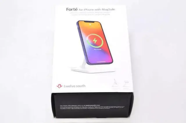 Alt view image 4 of 5 - twelve South magnetic dock for MagSafe wireless charger adjustable mobile phone fitted with metal desktop stand