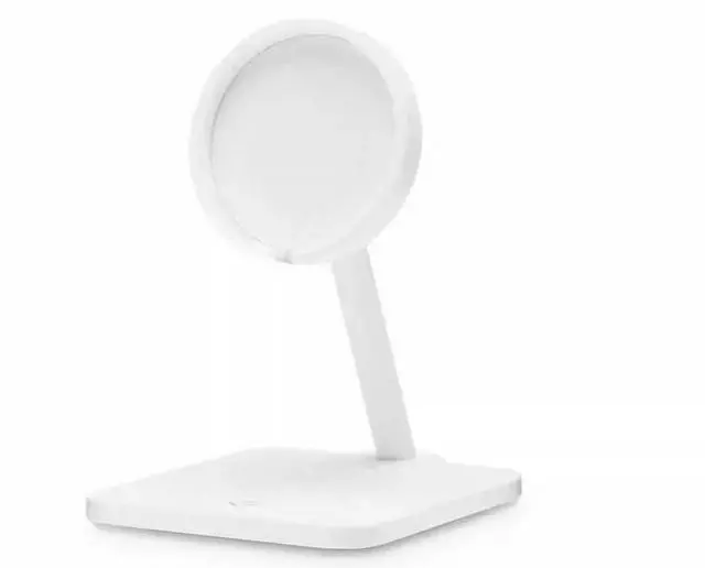 Main image of twelve South magnetic dock for MagSafe wireless charger adjustable mobile phone fitted with metal desktop stand