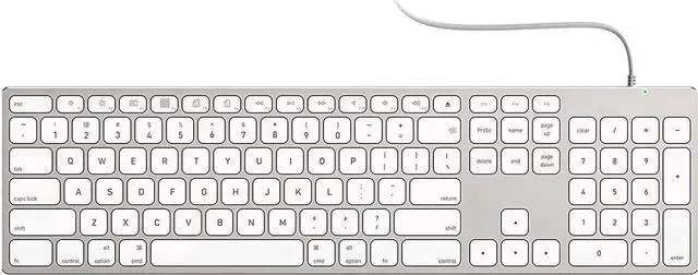 Main image of USB Wired Keyboard for Apple Mac, Aluminum Full Size Computer Keyboard with Numeric Keypad Compatible with Magic, iMac, MacBook Pro/Air Laptop and PC-White