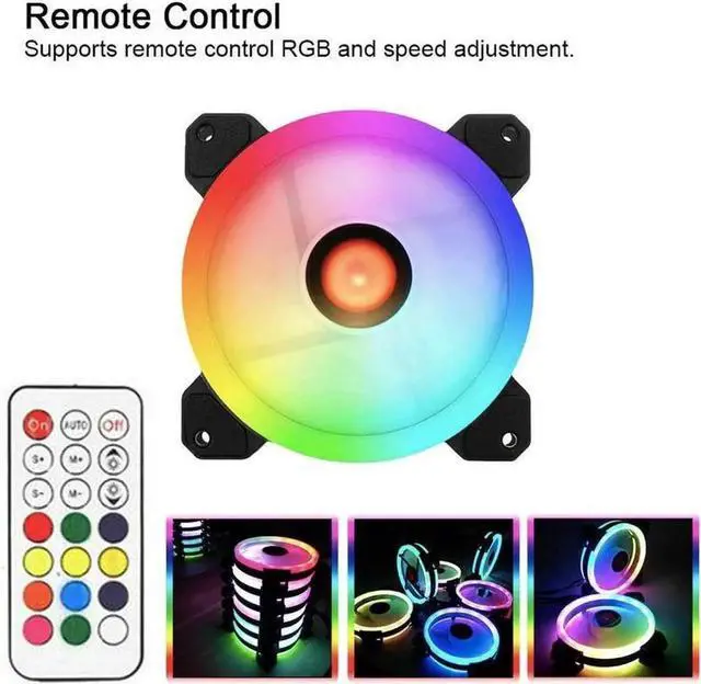 Alt view image 7 of 7 - RGB Case Fans 6 Pack, PC Computer Case 120mm Fan RGB with RGB Controller, Reinforced Quiet Fan Blade Design, Adjustable Colorful Cooling Cooler