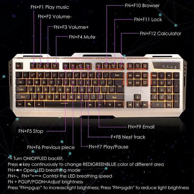 Alt view image 4 of 7 - Keyboard and Mouse,Gaming Keyboard and Mouse,Light up Mouse and Keyboard Combo,Wired Keyboard and Mouse combo,Computer Keyboard and Mouse, Orange Backlit Keyboard LED keyboard and mouse for X-box PS-4