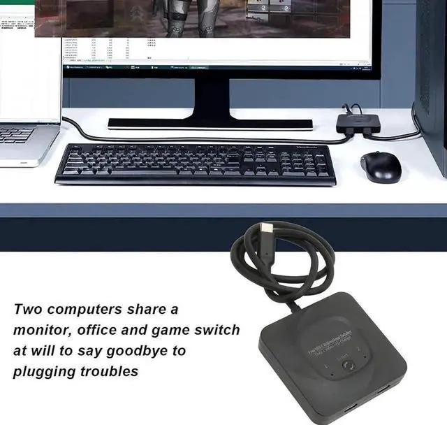 Alt view image 4 of 7 - USB C Switch Selector, [2 In 1 Out / 1 in 2 Out] Bi-Directional USB C Switcher Splitter, 8K@60Hz USB 3.1 Gen2 10Gbps Data Transfer Type C Switch for Computers, Support PD100W with Power Indicator