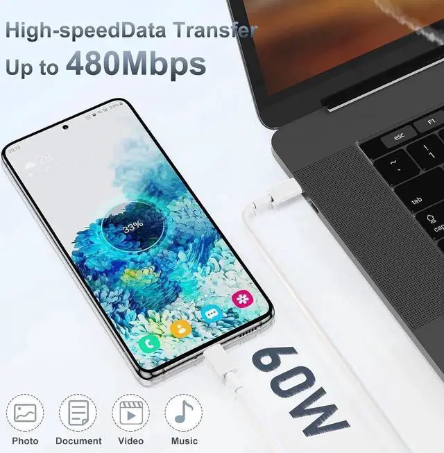 Alt view image 2 of 7 - iPhone 15 Fast Charger, 20W USB C Charging Block for Apple iPhone 15 Plus/15 Pro Max, iPad Pro 12.9/11 inch/4/3th/Air/Mini/6 Gen,iPad Wall Plug Power Adapter Cube Brick/6ft Type C to C Cable Cord Long