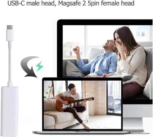 Alt view image 7 of 7 - USB C Magsafe Adapter, Type C to Magsafe 1&2 Converter Adapter Charge, Compatible with New MacBook Pro/Air and Any USB C Devices,USB 3.1 Type C Male to Magsafe 2 5Pin Female Cable Cord Converter Adapt