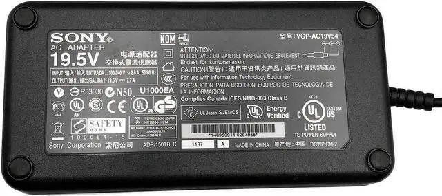 Alt view image 5 of 7 - So-ny AC Power Supply Adapter For So-ny VAIO VPC-F VGN-FE SLV Series w/PC Genuine
