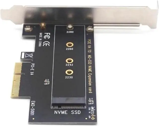 Alt view image 2 of 7 - NVME SSD M2 PCIE Adapter PCIE to M2 Adapter M.2 NVME SSD to PCI Express X4 Card Riser Adapter M Key for 2230-2280 M2 SSD