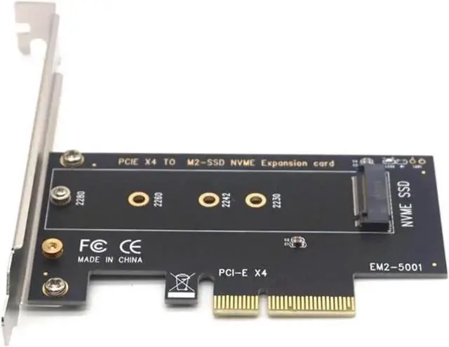 Alt view image 3 of 7 - NVME SSD M2 PCIE Adapter PCIE to M2 Adapter M.2 NVME SSD to PCI Express X4 Card Riser Adapter M Key for 2230-2280 M2 SSD