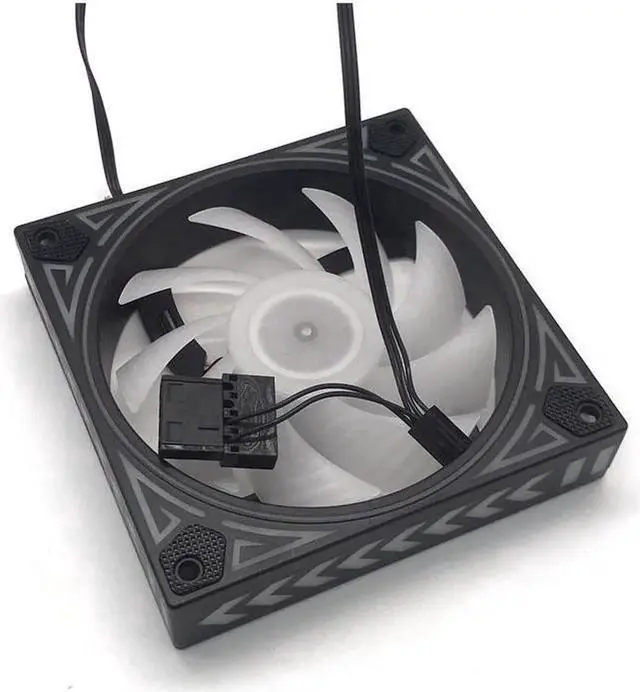 Alt view image 2 of 4 - 120mm fan rainbow iridescence 12cm LED fan 3+4pin Diamond Light Chassis Fan Mute Color Cooling Fan 12V for pc computer gaming cooling fans