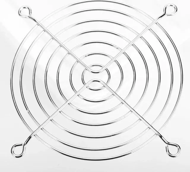 Main image of 10pcs metal grill cover for PC DC Fan 120mm 12cm Silver Tone CPU Grill Protector Metal Finger Guard