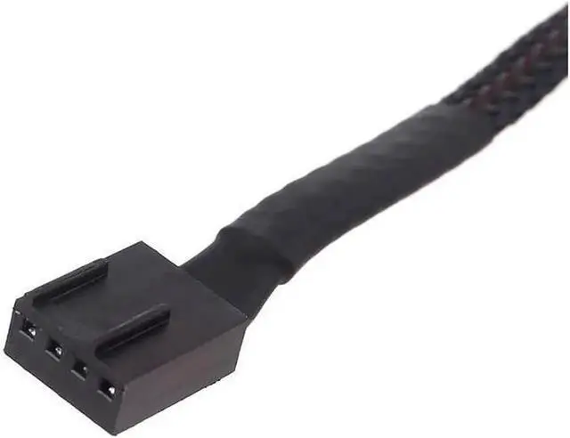 Alt view image 5 of 6 - Milue PWM Fan Hub PC Fan Splitter 6 Way Sleeved Power Supply Cable Adapter Internal Motherboard Fan Power Extension Cable Cord Pwm Fan Hub Splitter