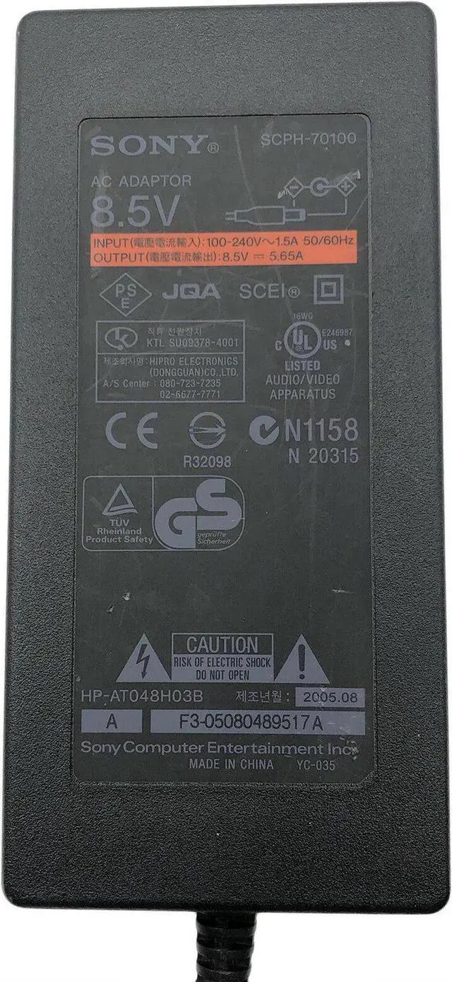 Main image of Genuine So-ny SCPH-70100 AC Adapter Power Suppy 8.5V 5.65A W/P.Cord OEM