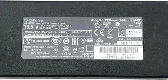 Main image of Genuine So-ny ACDP-085N02 AC Adapter Power Supply 19.5V 4.35A W/P.Cord