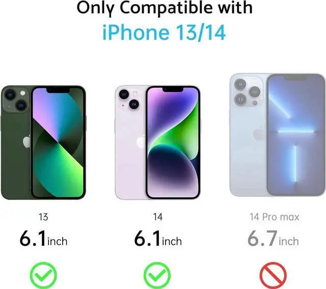 Alt view image 5 of 7 - Anqrp Designed for iPhone 14/13 Case, [Support Wireless Charging] Soft Silicone Slim Anti-Scratch Case for iPhone 14/13 6.1 inch, Blue