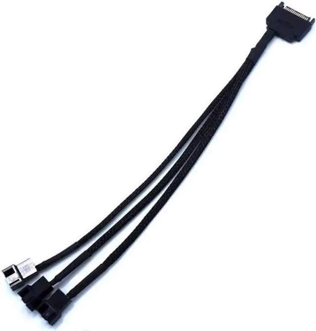 Alt view image 4 of 5 - SATA to 3 x 3 Pin / 4 Pin PMW 12V PC Case Fan Power Adapter Cable, 3-Pin or 4-Pin (PWM Connector) to 15 Pin SATA Computer Cooler Cooling Fan Splitter Y Power Cable 2-Pack