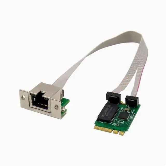 Main image of M.2 B+M KEY to Gigabit single-port wired industrial computer NIC RTL8111F Ethernet FPC cable 225 RTL8111F A+E Straight needle Gigabit