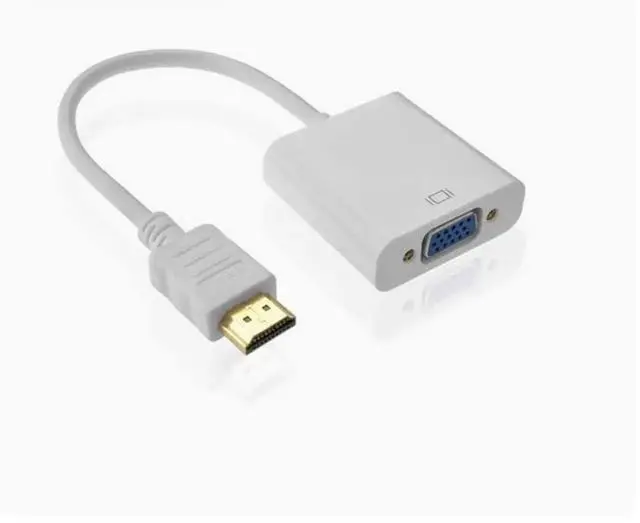 Main image of HDMI cable to VGA HD cable Cable converter set-top box HD video cable without audio frequency White