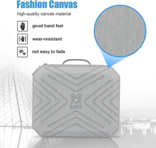 Alt view image 2 of 7 - Portable Fashion Travel Case for Oculus Quest 2, Storing VR Gaming Headset and Touch Controllers Accessories Carrying Bag